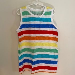 Primary rainbow stripe tank size 10